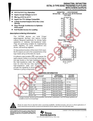 SN74ACT564DBR datasheet  